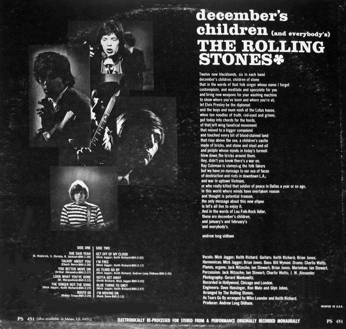 High Resolution Photo #2 ROLLING STONES December Children 
